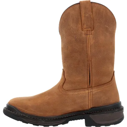 ROCKY Men's Rams Horn Waterproof Pull-On Work Boot RKW0395