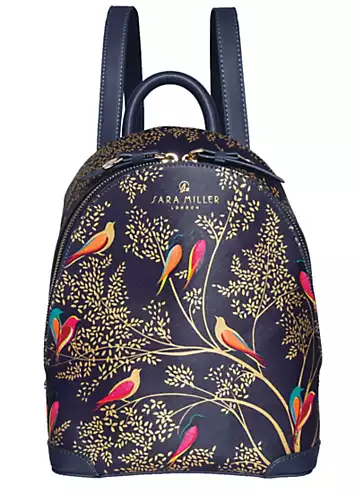 Sara Miller Smokey Blue Birds Mini Backpack