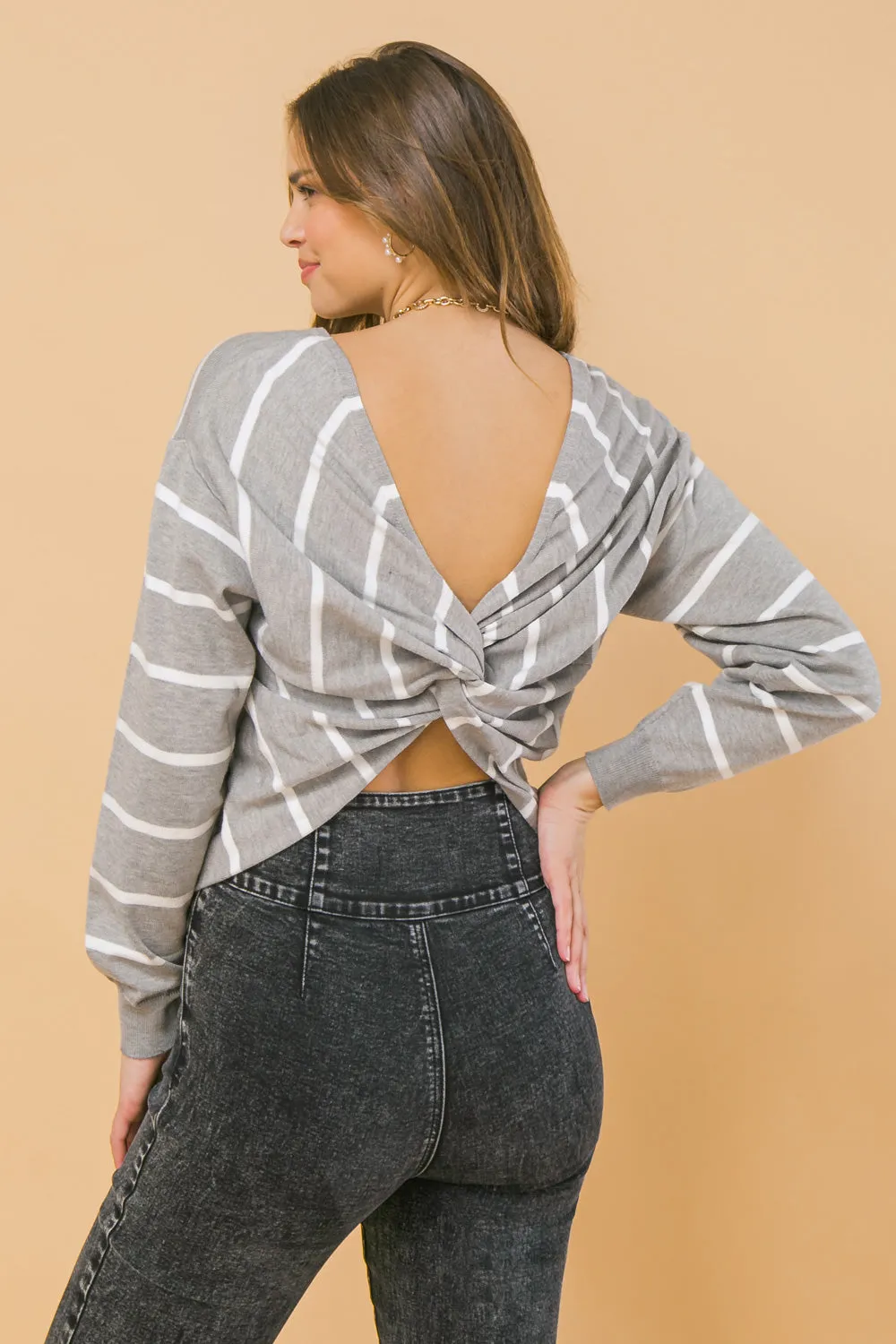 SEASONAL SOPHISTICATION TWIST SWEATER TOP