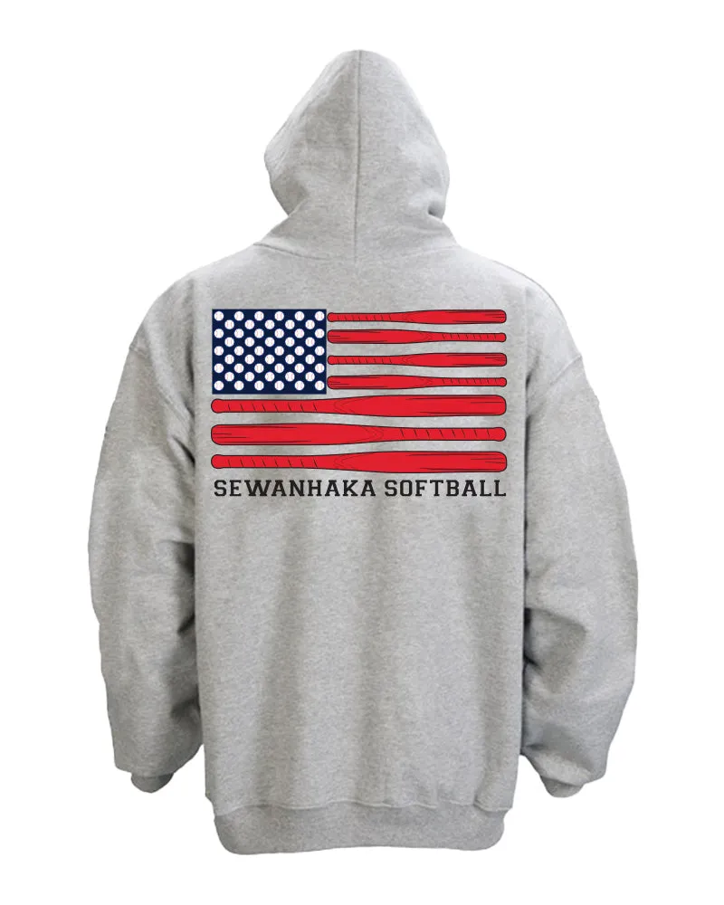 Sewanhaka Softball Flag Hoodie