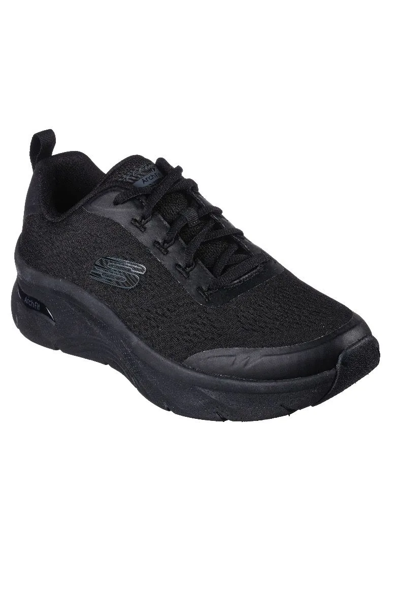 Skechers Arch Fit D'Lux Sumner Trainers All Black Mesh