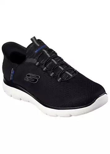 Skechers Mens Black Summits High Range Slip Ins Trainers | Kaleidoscope