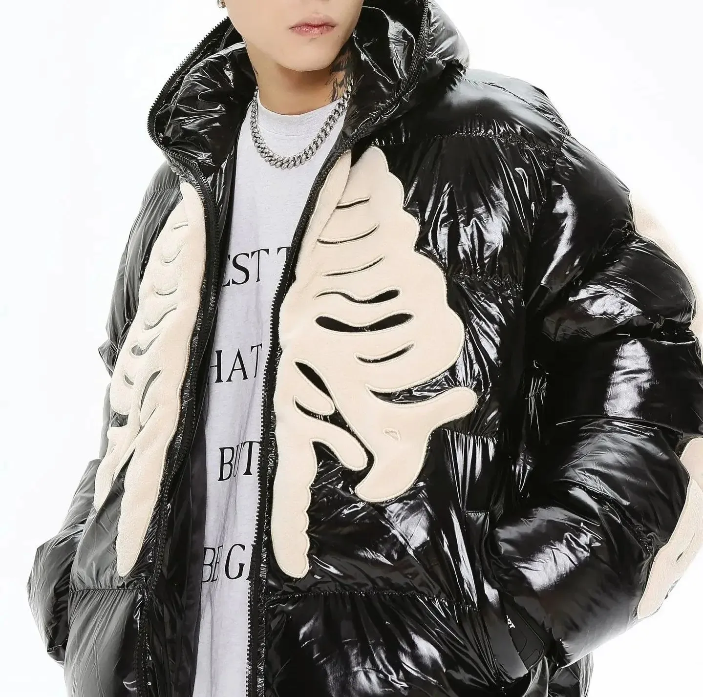 Skeleton | Shiny Puffer Jacket