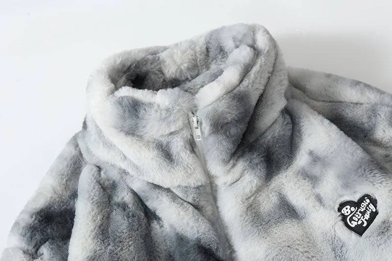 Snow Leopard | Stand-Up Collar Sherpa Jacket