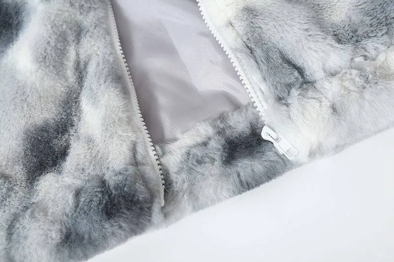 Snow Leopard | Stand-Up Collar Sherpa Jacket