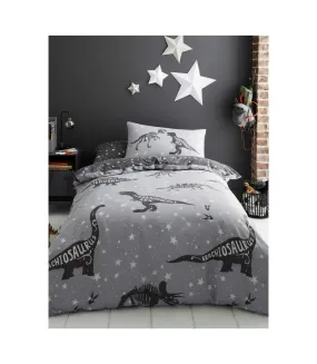 Space t-rex duvet cover set black/grey/white Generic