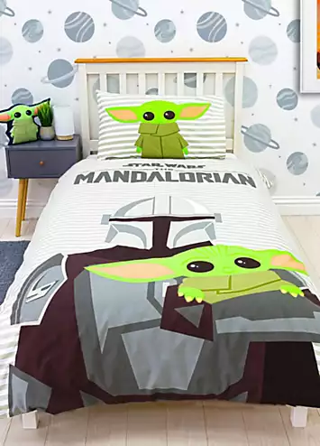 Star Wars The Mandalorian Grogu Single Duvet Cover Set | Kaleidoscope