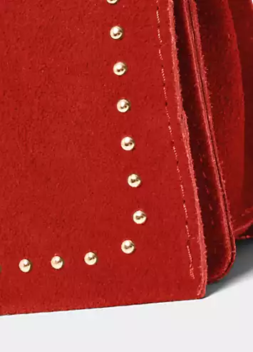 Studded Mini Crossbody Flap Front Suede Bag by Joe Browns | Look Again