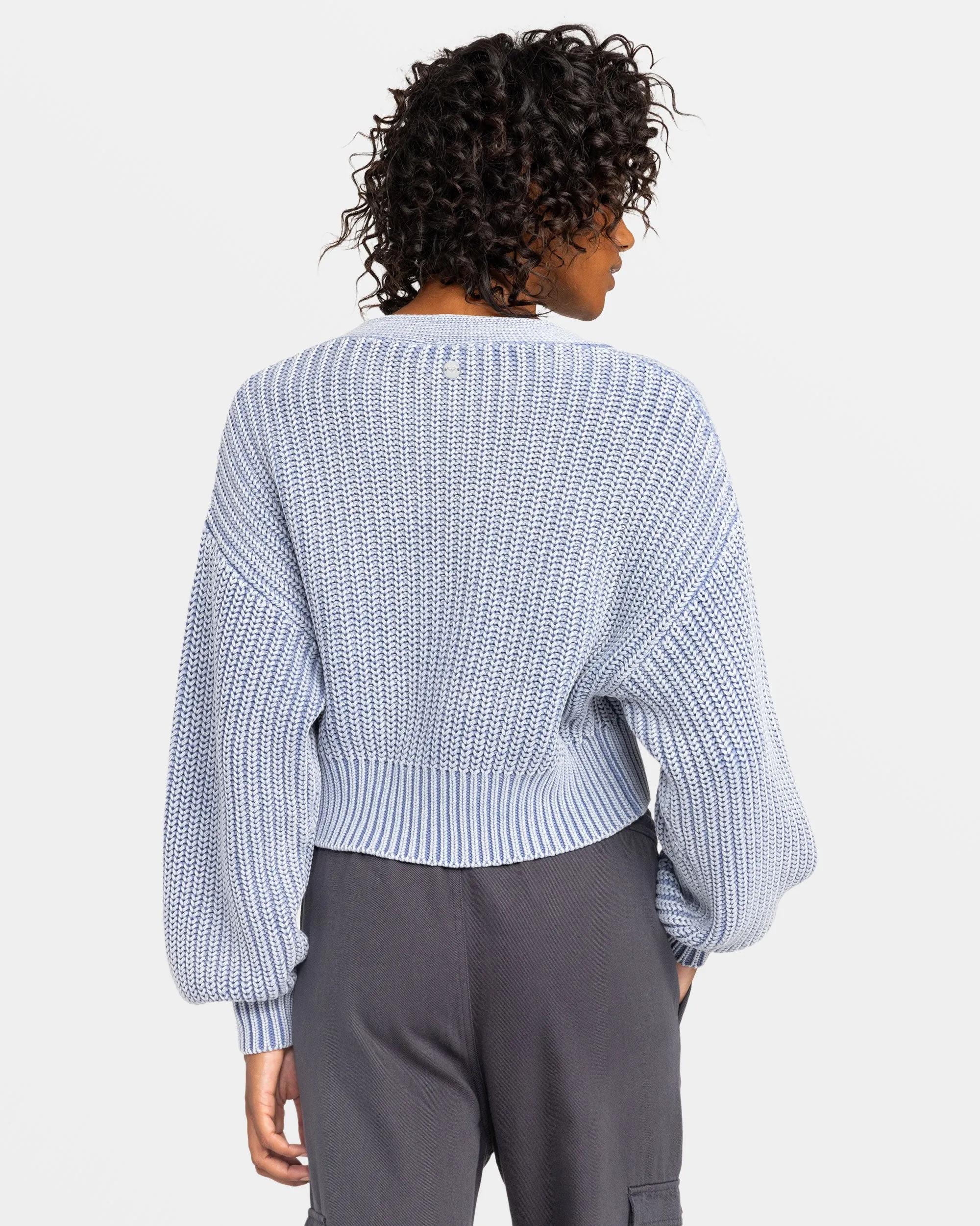 Sundaze Washed Cardigan - Infinity Blue