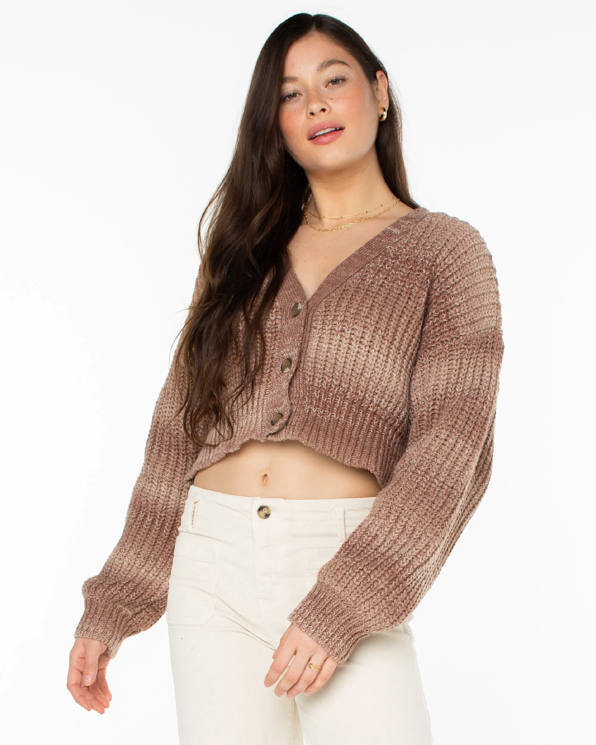 Sundaze Washed Cardigan - Warm Taupe