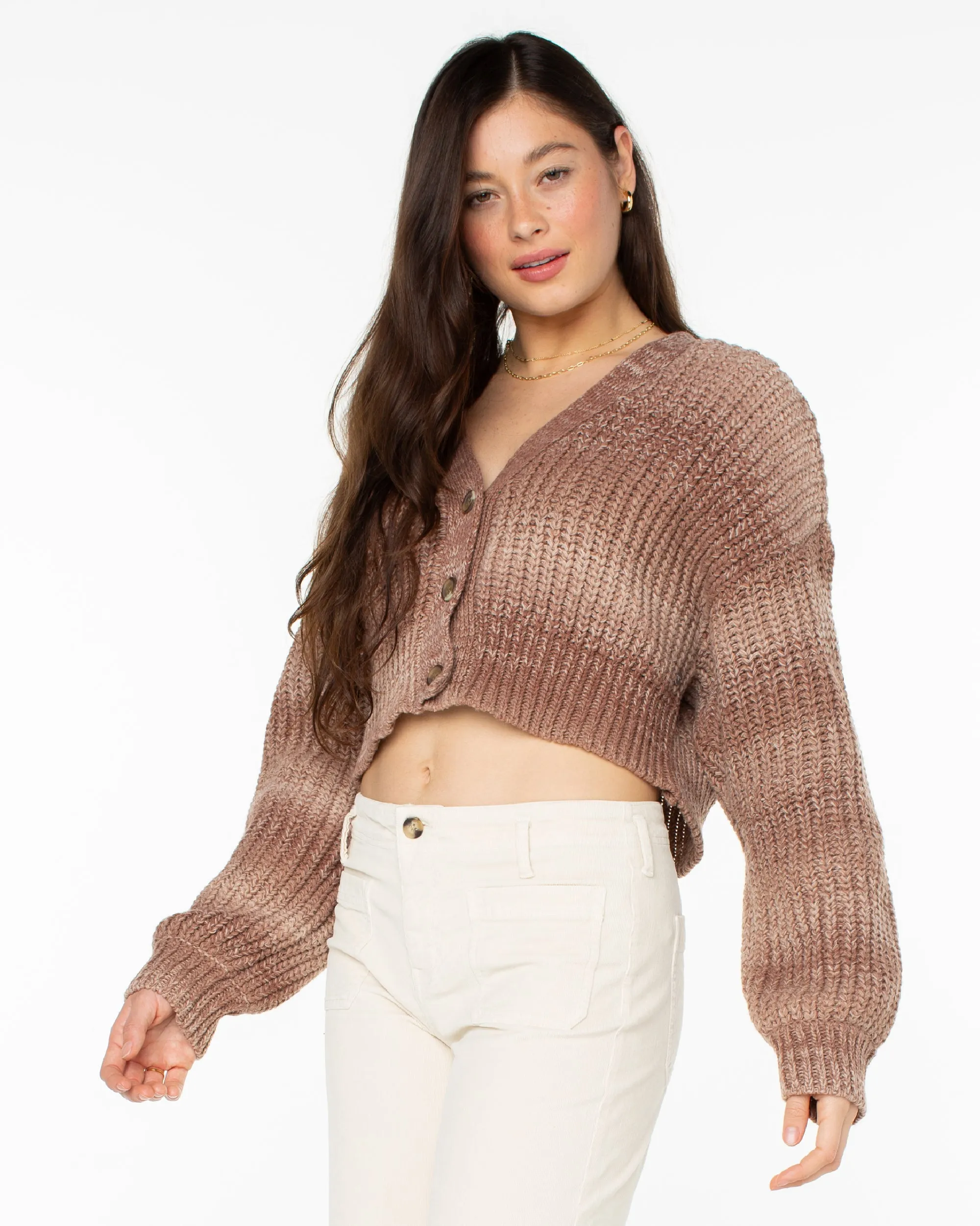 Sundaze Washed Cardigan - Warm Taupe