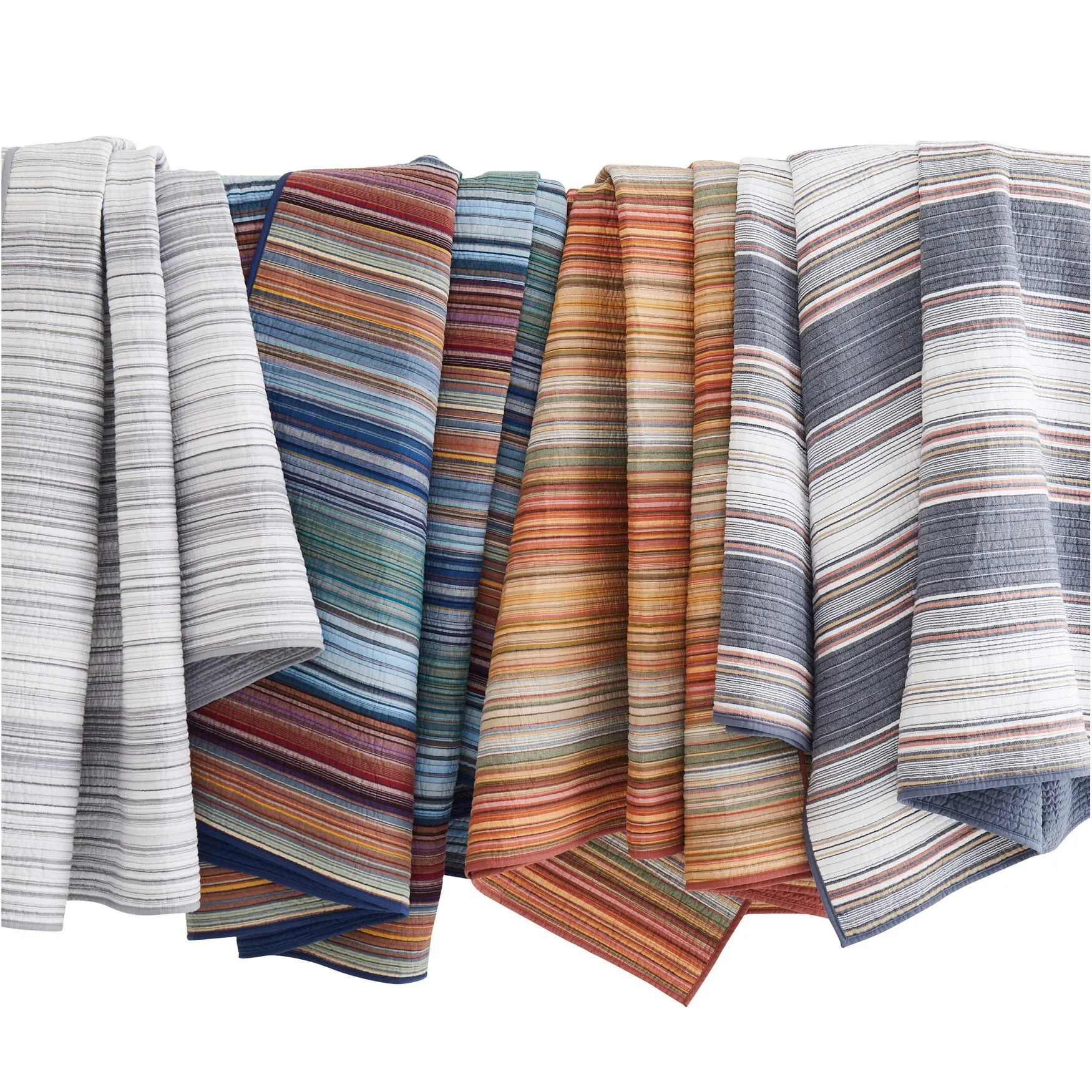 Sunset Stripe Yarn Dye 3 Piece Quilt Set