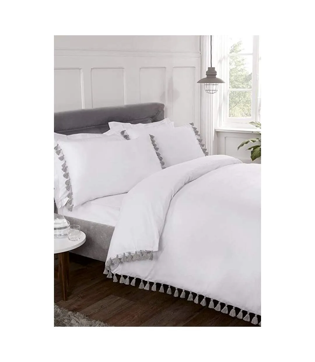 Tassel duvet cover set white Rapport