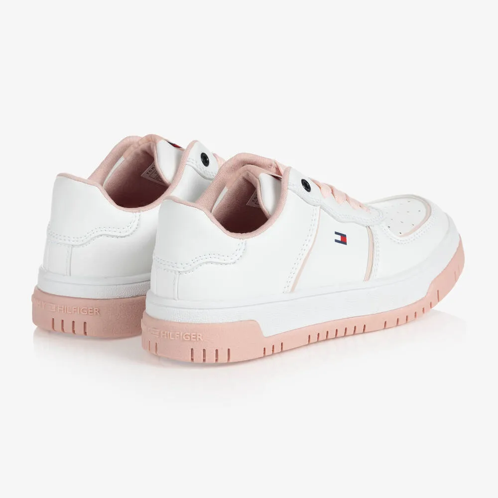 Teen White Lace-Up Trainers