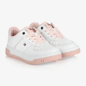 Teen White Lace-Up Trainers