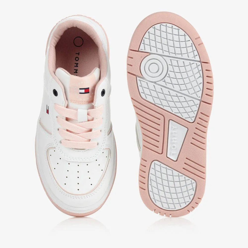 Teen White Lace-Up Trainers