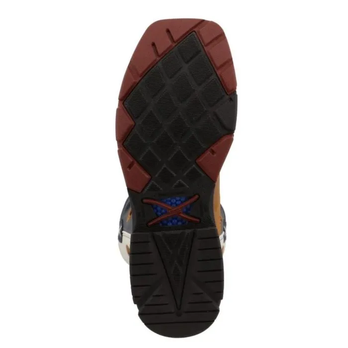 Twisted X Men's 12"" Western Work Boot Light Brown & Texas Flag