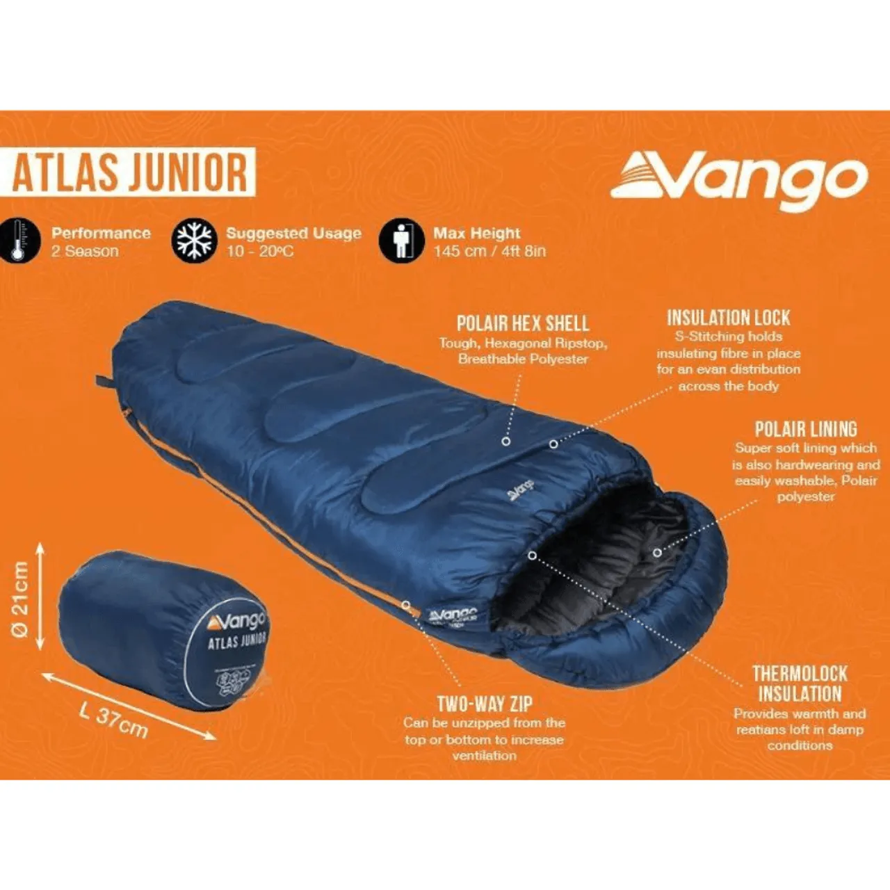 Vango Atlas Junior Sleeping Bag