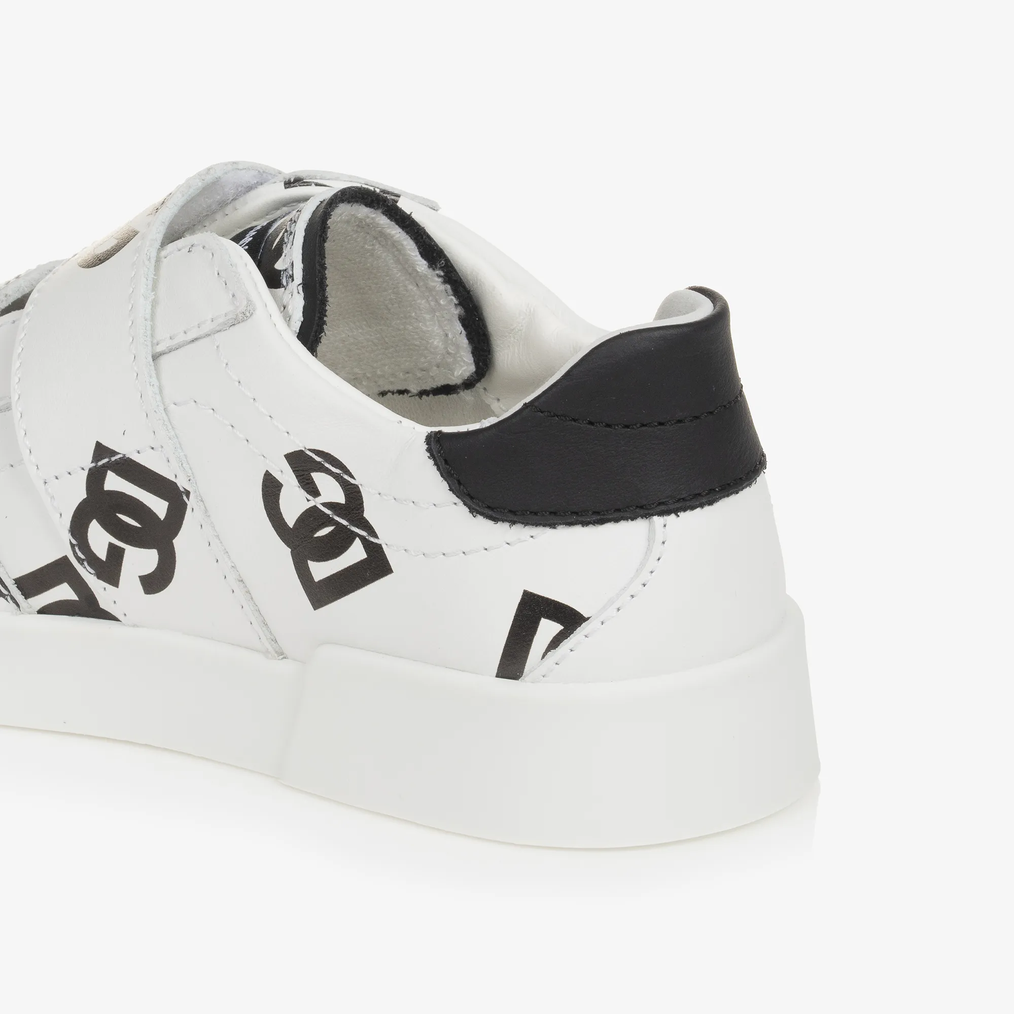 White Leather Portofino DG Trainers