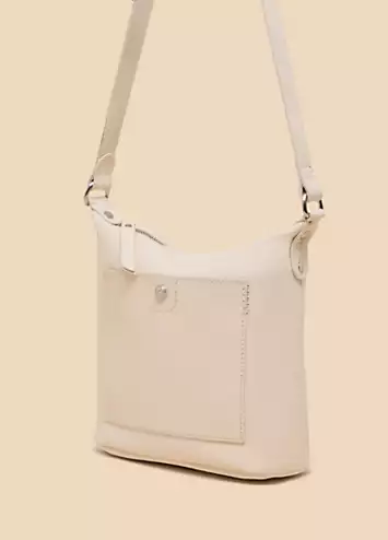 White Mini Fern Leather Crossbody Bag by White Stuff | Look Again