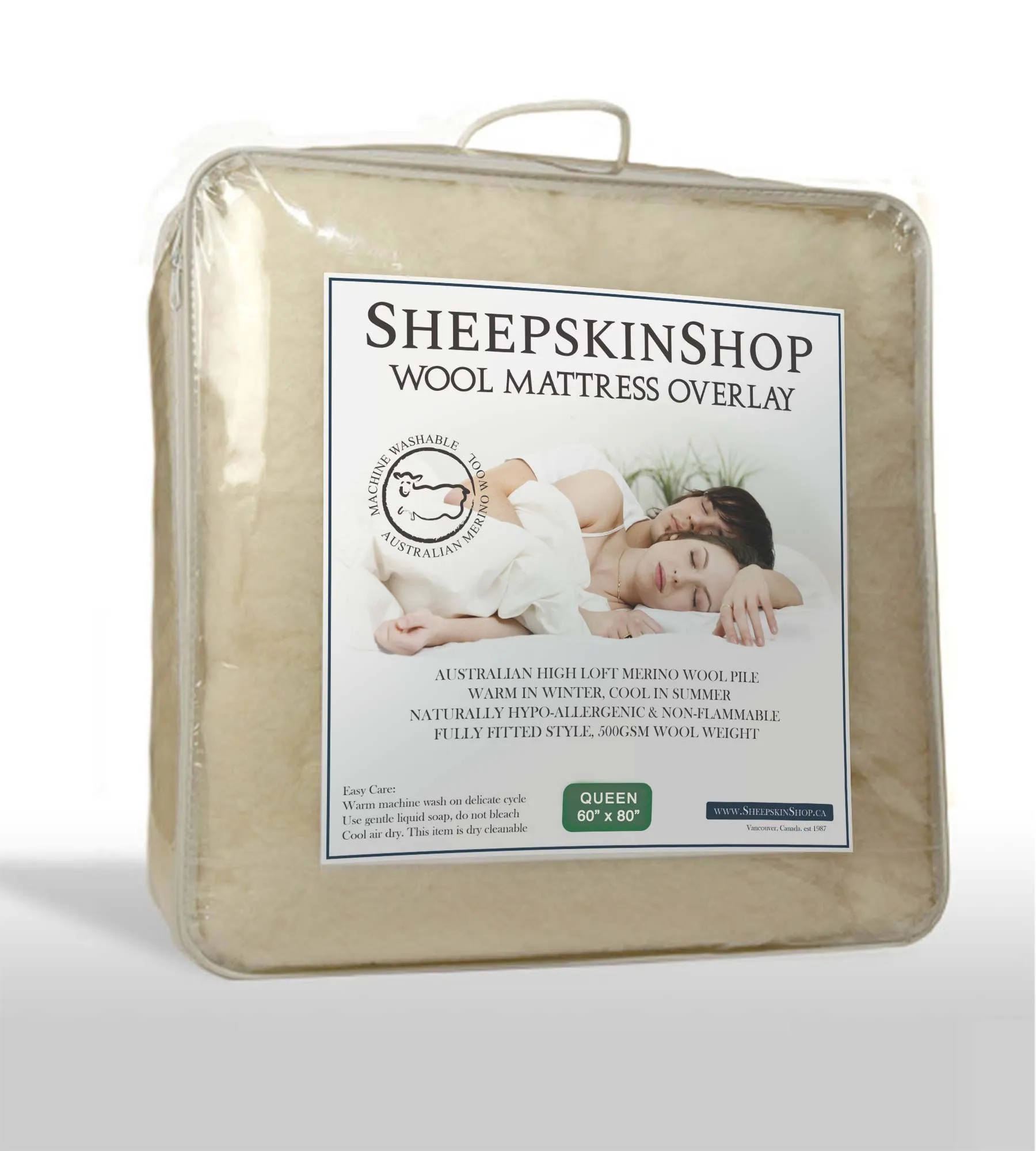 Wool Mattress Pad - Queen (60x80)