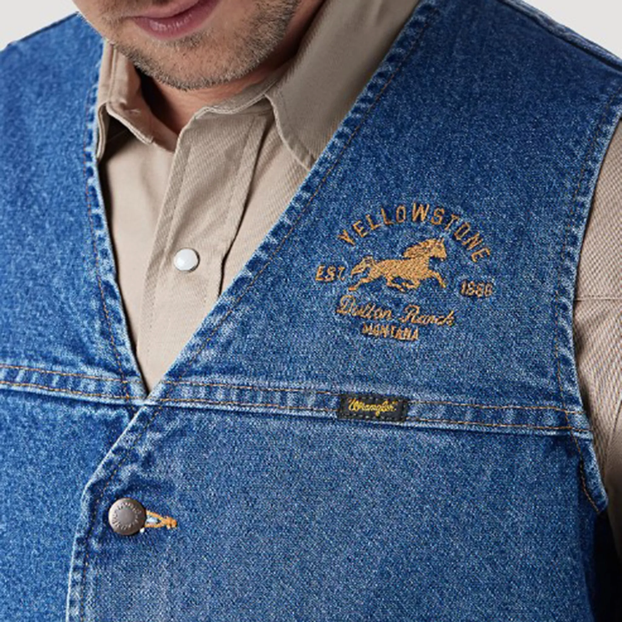 Wrangler Denim Yellowstone Vest