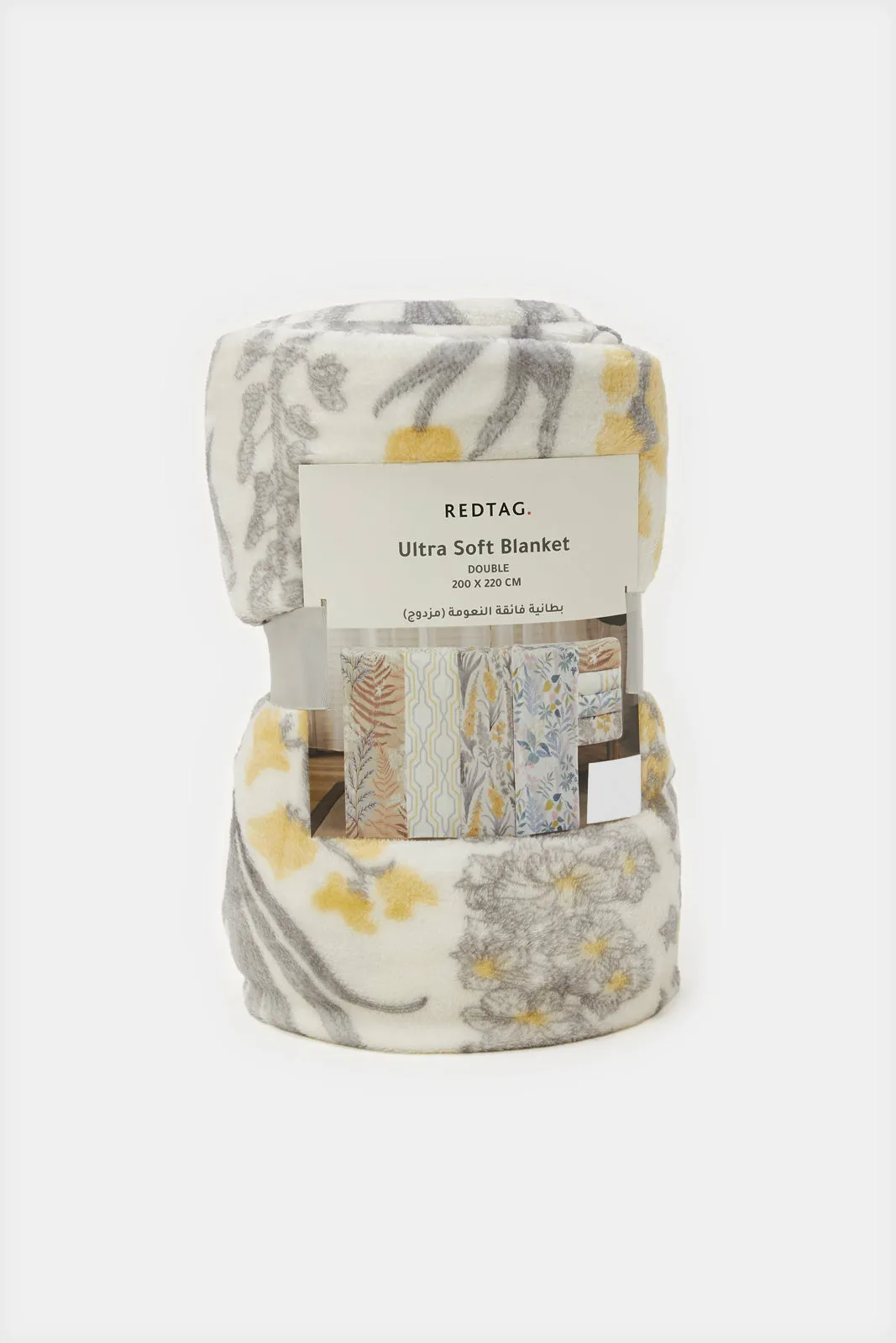 Yellow Leaves Printed Flannel Blanket (Double Size)