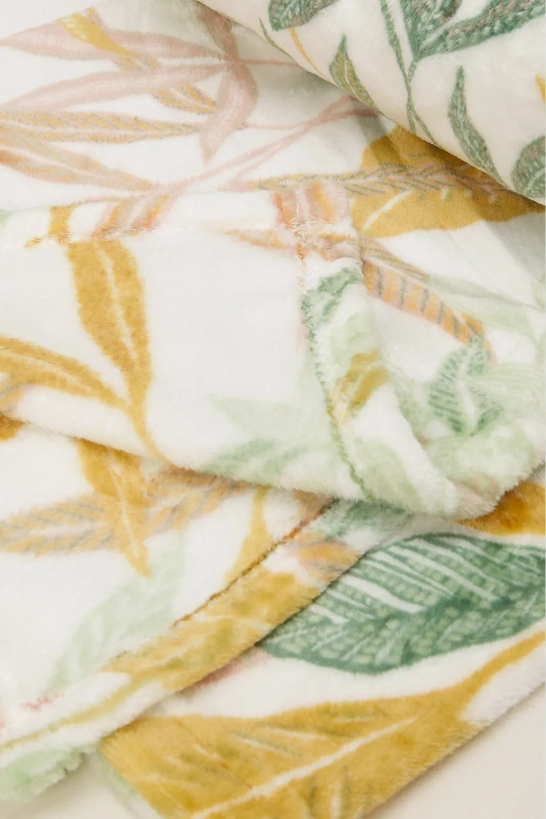 Yellow Printed Flannel Blanket (Single Size)